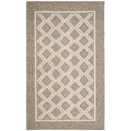 Safavieh 3 x 5 ft. Small Rectangle Vermont Hand Woven Rug, Beige and Ivory VRM212B-3